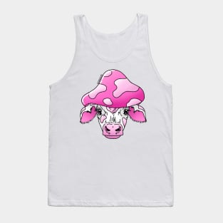 Pink Mushroom Cow Tank Top